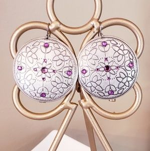 Jewelry - Silver/Purple stone Dangle Earrings Jewelry - Silver/Purple stone Dangle Earrings